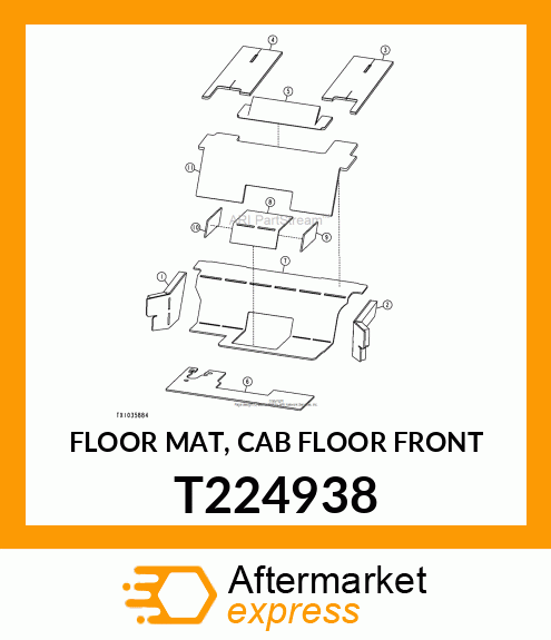 FLOOR MAT, CAB FLOOR FRONT T224938