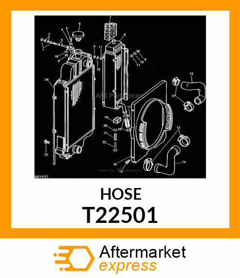 HOSE,COOLANT T22501