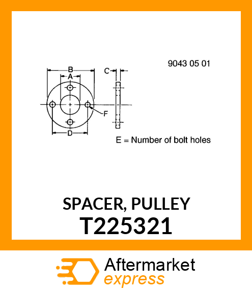 SPACER, PULLEY T225321