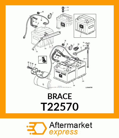 CLAMP,BATTERY T22570