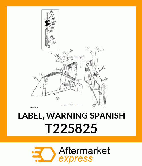 LABEL, WARNING SPANISH T225825