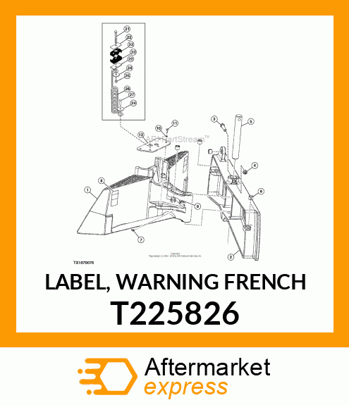 LABEL, WARNING FRENCH T225826