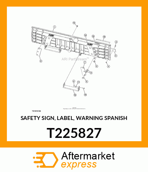 SAFETY SIGN, LABEL, WARNING SPANISH T225827