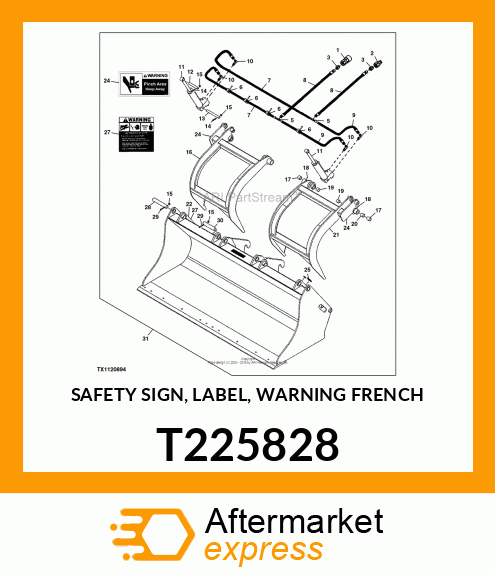 SAFETY SIGN, LABEL, WARNING FRENCH T225828