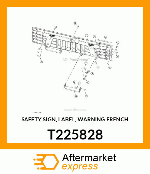 SAFETY SIGN, LABEL, WARNING FRENCH T225828