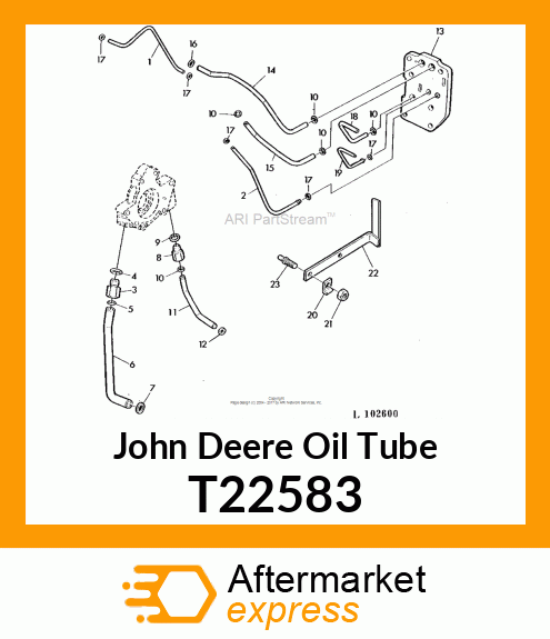 TUBE,FRONT CLUTCH LUBRICATION T22583