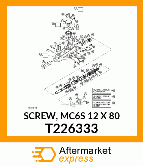 SCREW, MC6S 12 X 80 T226333