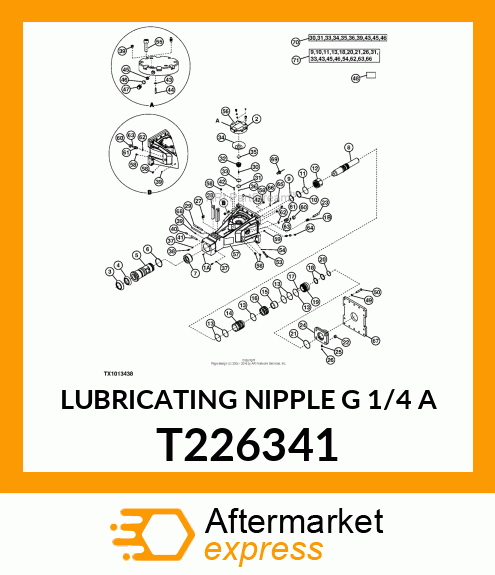 LUBRICATING NIPPLE G 1/4 A T226341