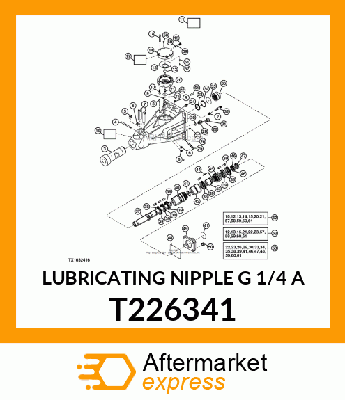 LUBRICATING NIPPLE G 1/4 A T226341