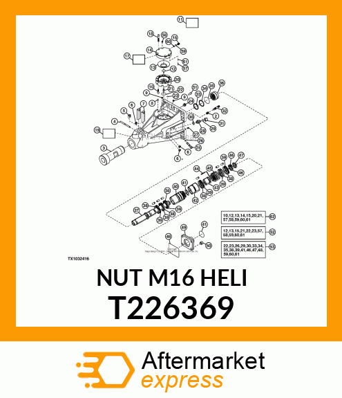 NUT M16 HELI T226369