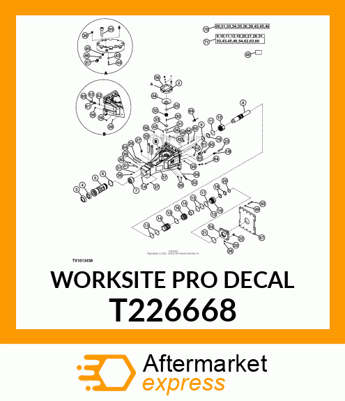 WORKSITE PRO DECAL T226668