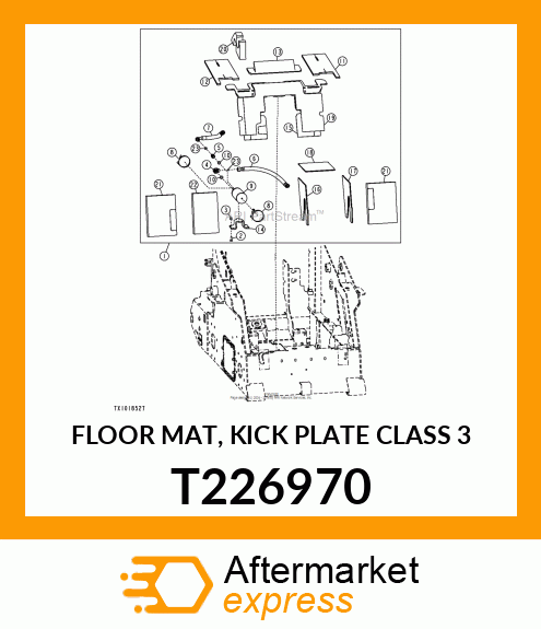 FLOOR MAT, KICK PLATE CLASS 3 T226970