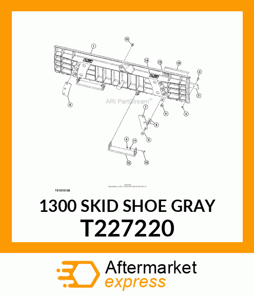 1300 SKID SHOE (GRAY) T227220