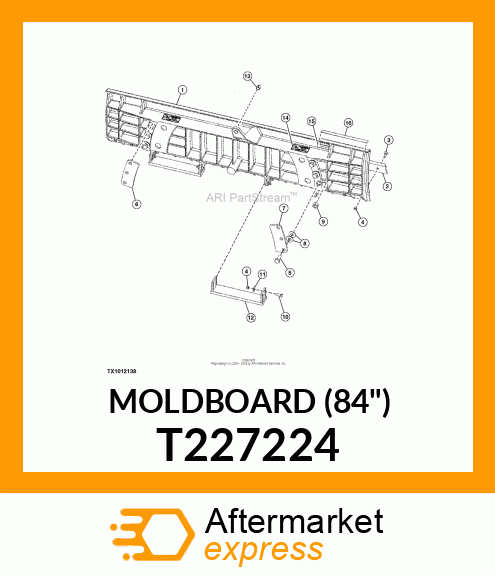 MOLDBOARD (84") T227224
