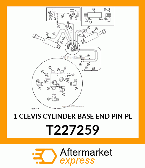 1 CLEVIS CYLINDER BASE END PIN PL T227259