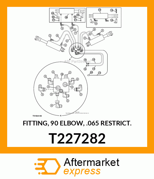 FITTING, 90 ELBOW, .065 RESTRICT. T227282