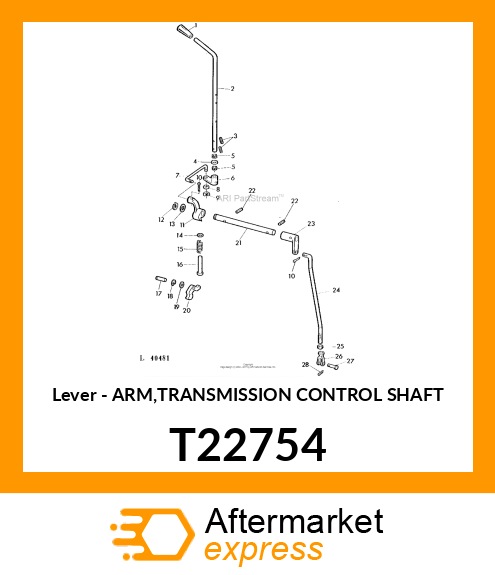 Lever - ARM,TRANSMISSION CONTROL SHAFT T22754