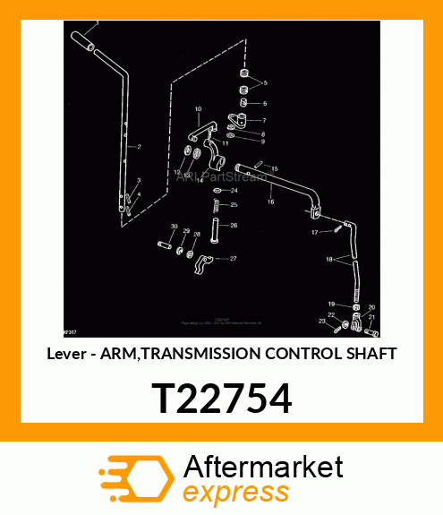 Lever - ARM,TRANSMISSION CONTROL SHAFT T22754