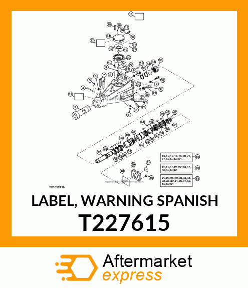 LABEL, WARNING SPANISH T227615