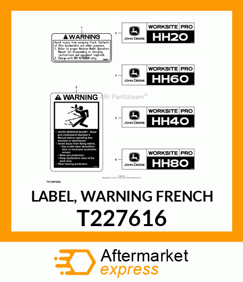 LABEL, WARNING FRENCH T227616