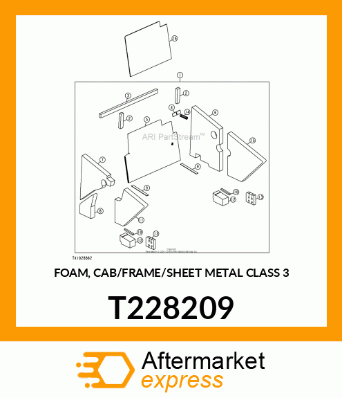 FOAM, CAB/FRAME/SHEET METAL CLASS 3 T228209