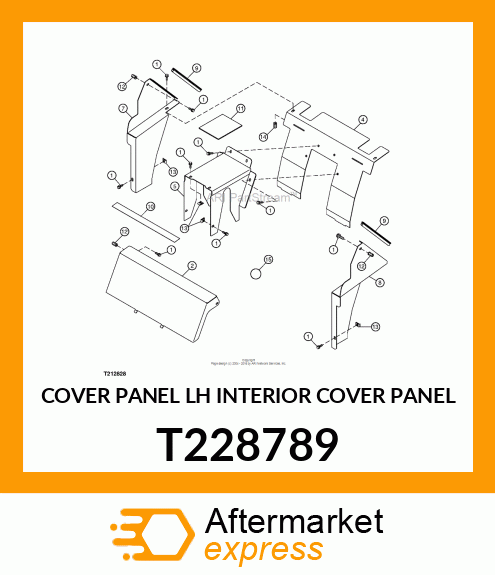 COVER PANEL LH INTERIOR COVER PANEL T228789