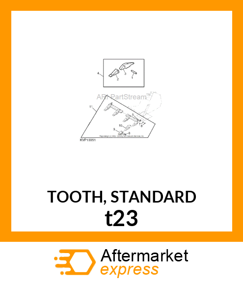 TOOTH, STANDARD t23