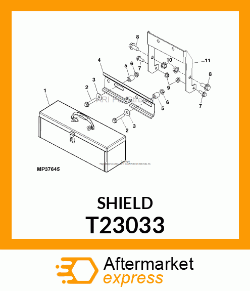 BRACKET,TOOL BOX T23033