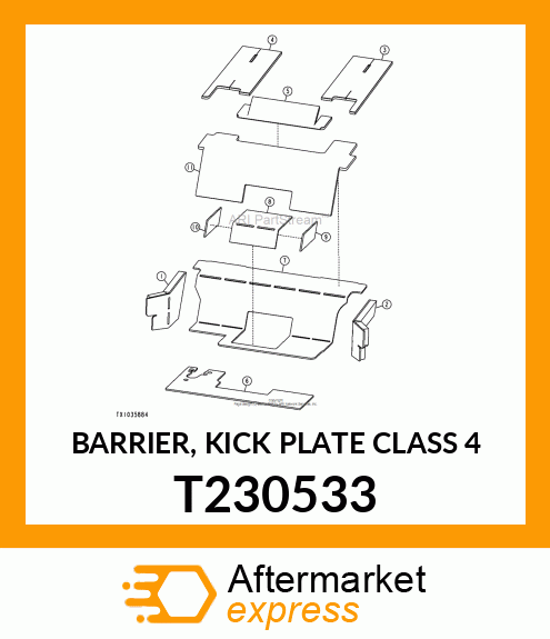 BARRIER, KICK PLATE CLASS 4 T230533