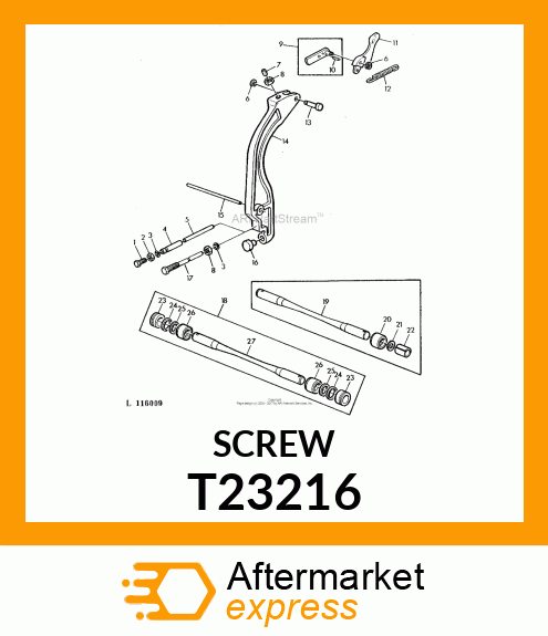 SCREW,LOAD CONTROL ARM NEGATIVE T23216