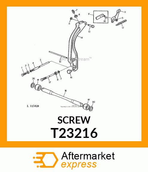 SCREW,LOAD CONTROL ARM NEGATIVE T23216