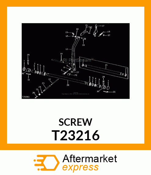 SCREW,LOAD CONTROL ARM NEGATIVE T23216