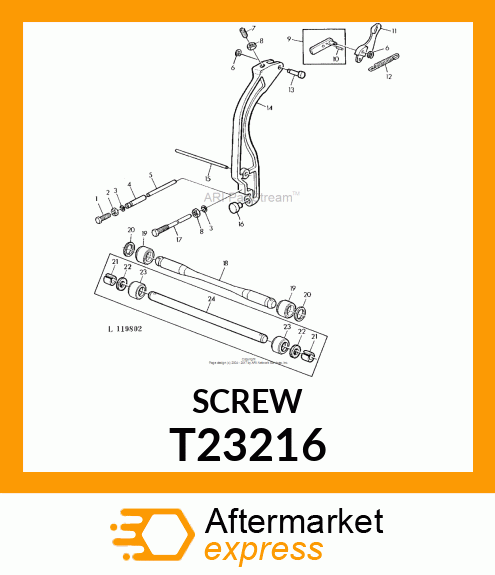 SCREW,LOAD CONTROL ARM NEGATIVE T23216