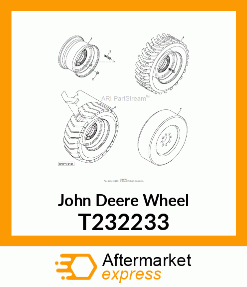 WHEEL ASSEMBLY, 9.75 X 16.5 T232233