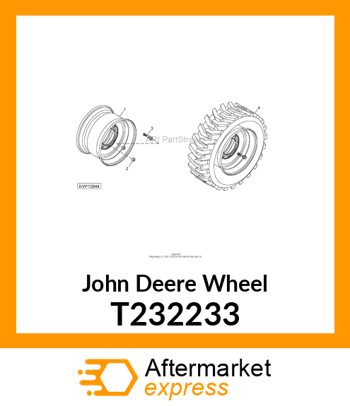 WHEEL ASSEMBLY, 9.75 X 16.5 T232233