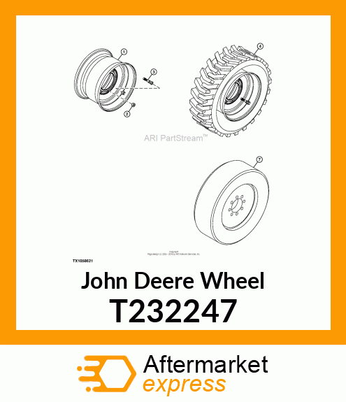 WHEEL ASSEMBLY, 17.5 X 10.5 T232247