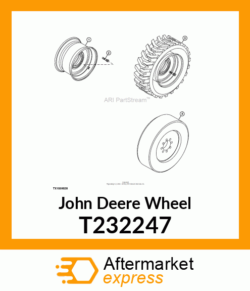 WHEEL ASSEMBLY, 17.5 X 10.5 T232247