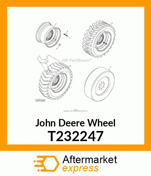 WHEEL ASSEMBLY, 17.5 X 10.5 T232247