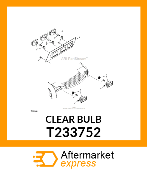 BULB/ASSEMBLY BULB W/SOCKET,12V, 50 T233752