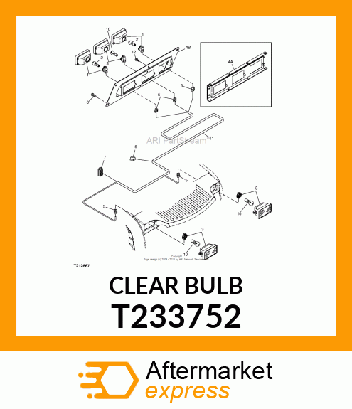 BULB/ASSEMBLY BULB W/SOCKET,12V, 50 T233752