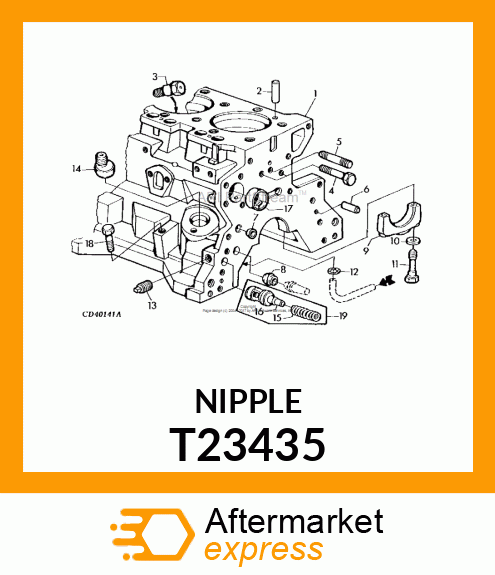 THREADED NIPPLE,OIL FILTER T23435