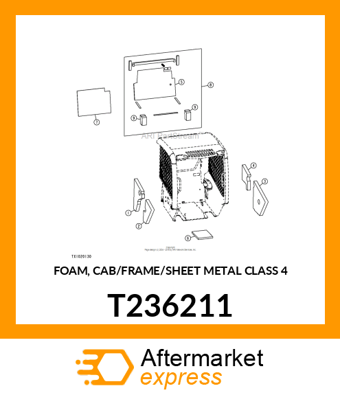 FOAM, CAB/FRAME/SHEET METAL CLASS 4 T236211