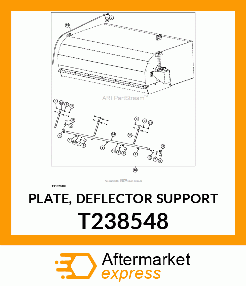 PLATE, DEFLECTOR SUPPORT T238548