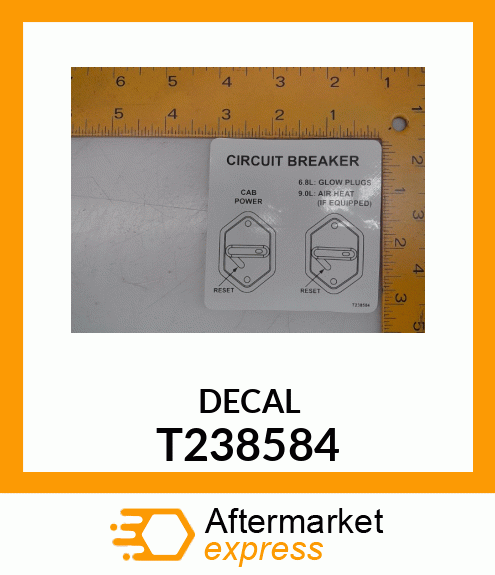 LABEL, CIRCUIT BREAKER T238584