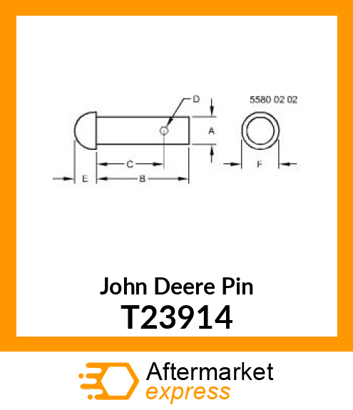 PIN, DRAWBAR T23914