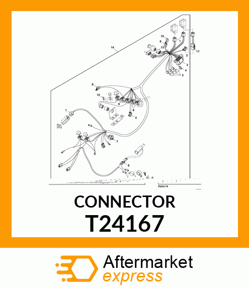 ELECTRICAL CONNECTOR ASSY, BODY, JU T24167