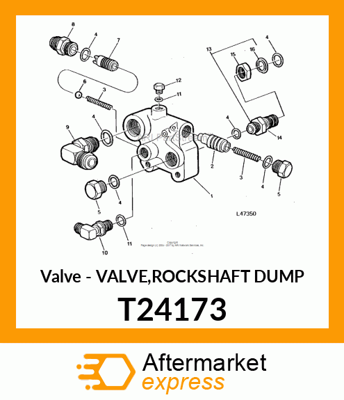 Valve - VALVE,ROCKSHAFT DUMP T24173