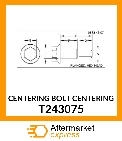 CENTERING BOLT CENTERING T243075