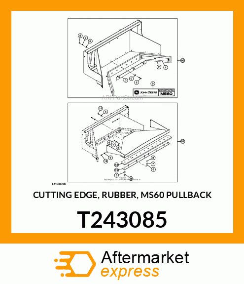 CUTTING EDGE, RUBBER, MS60 PULLBACK T243085