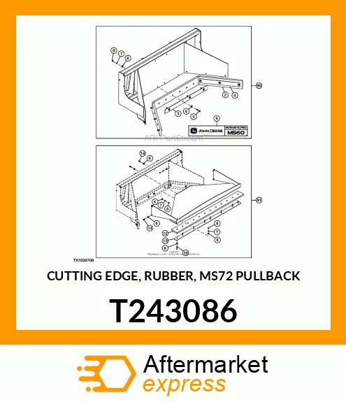 CUTTING EDGE, RUBBER, MS72 PULLBACK T243086